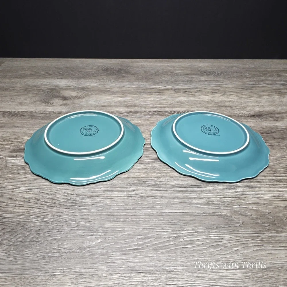 Pioneer‎ Woman Lace Cowgirl Stoneware - Teal - Two Replacement 8.5